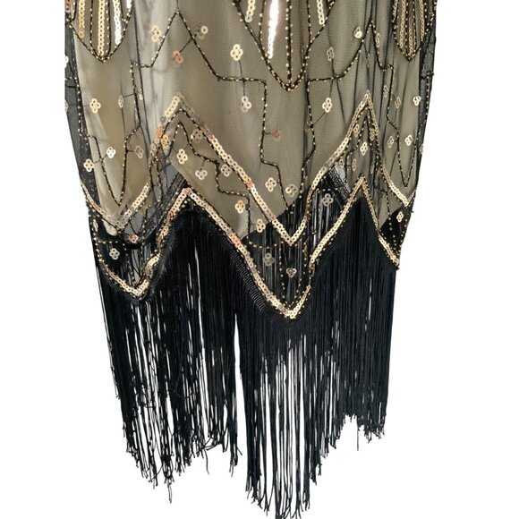 Rorox flapper dress NEW Med 38ch 32w 38/40 hip longest 46' long - Picture 7 of 16